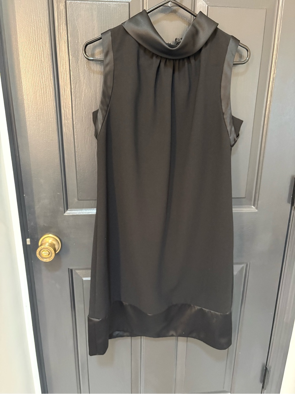 Simply Vera Vera Wang Black Sleeveless Satin-Trim Dress